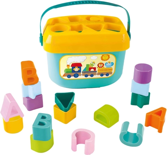 Vkladací vedierko BABY MIX na triedenie tvarov a písmeniek