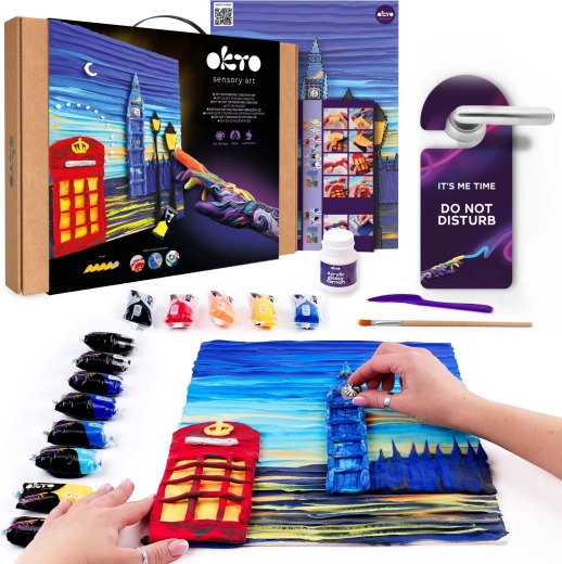 OKTO výtvarný set maľovania hmotou London city 30 × 40 cm