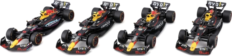 Bburago Formula Racing F1 sada 4 modelov Oracle Red Bull Racing 1:43 Verstappen a Pérez