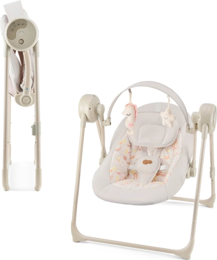 Kinderkraft Swingee béžová elektrická hojdačka