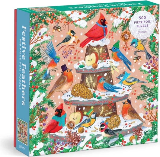 Galison fóliové puzzle Zimné vtáky 500 dielikov