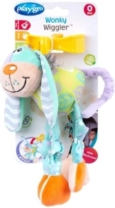 Playgro vibrujúci psík pastelový závesná hračka na kočík a autosedačku