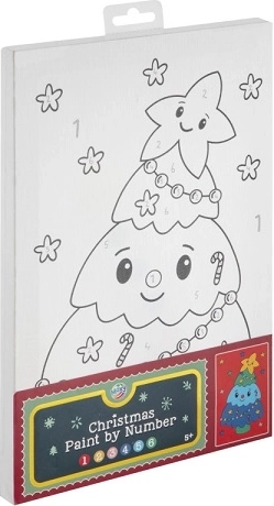 Vianočné maľovanie na plátno – vianočný stromček 30 × 19 cm