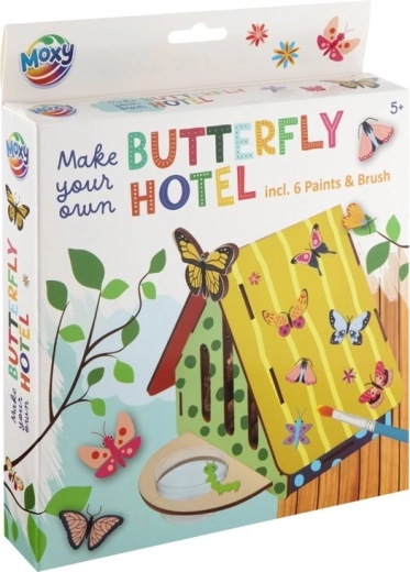 MOXY drevený hotel pre motýle – kreatívna stavebnica