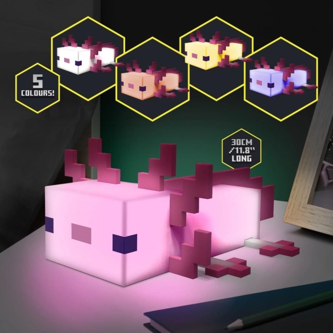 Stolná lampička Minecraft Axolotl