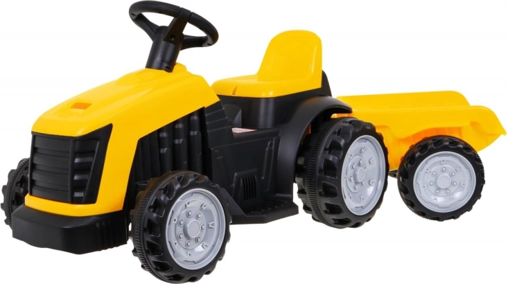 Detský šliapací traktor s prívesom – žltý