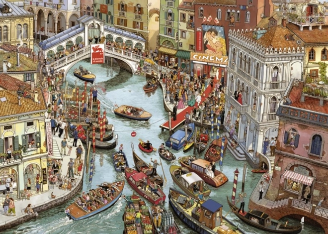 Puzzle O Sole Mio! 2000 dielikov s plagátom