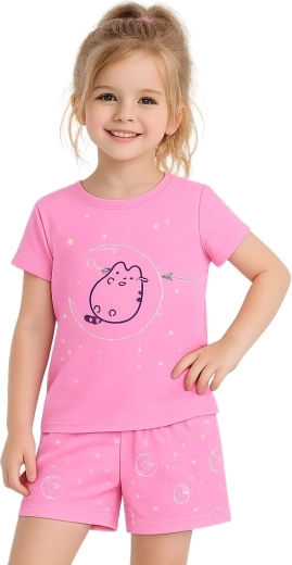 Dámske ružové bavlnené pyžamo Pusheen