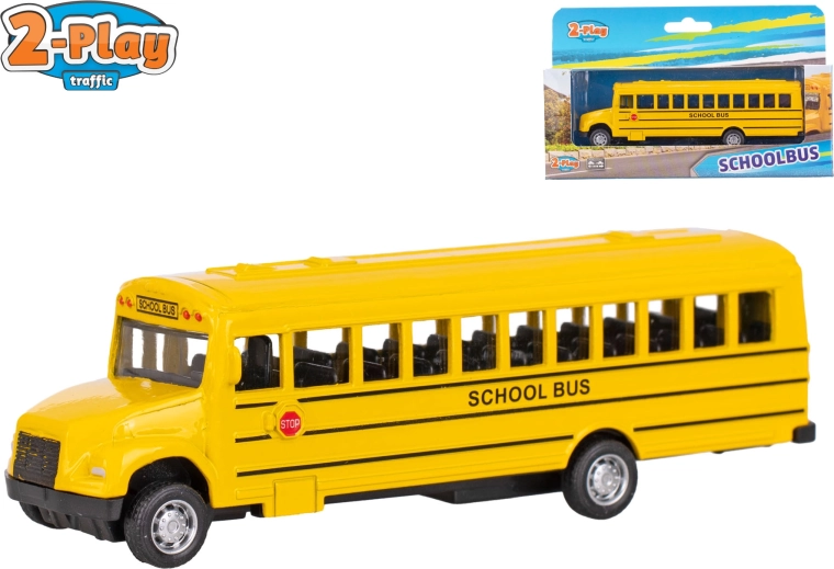 2-Play americký školský autobus s naťahovacím spätným chodom 14 cm