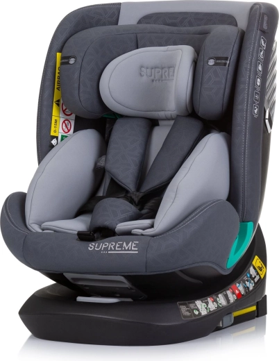 Chipolino autosedačka Supreme i-Size 40–150 cm Isofix 360 – Granite