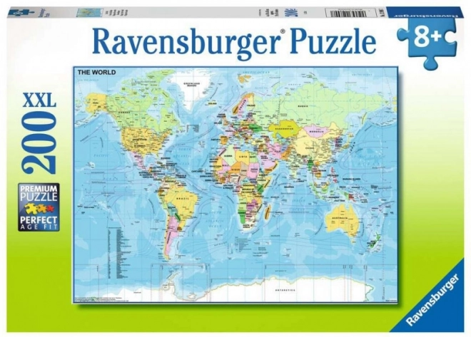 Ravensburger mapa sveta – puzzle 200 dielikov