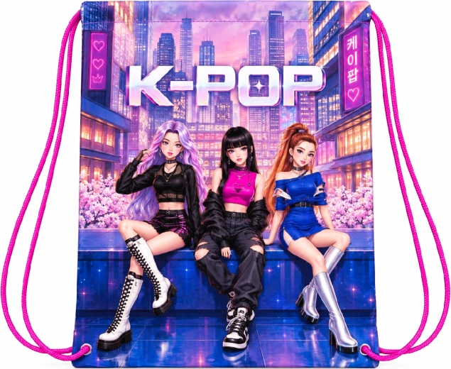 Ružový vak na prezuvky K-Pop Demon Hunters
