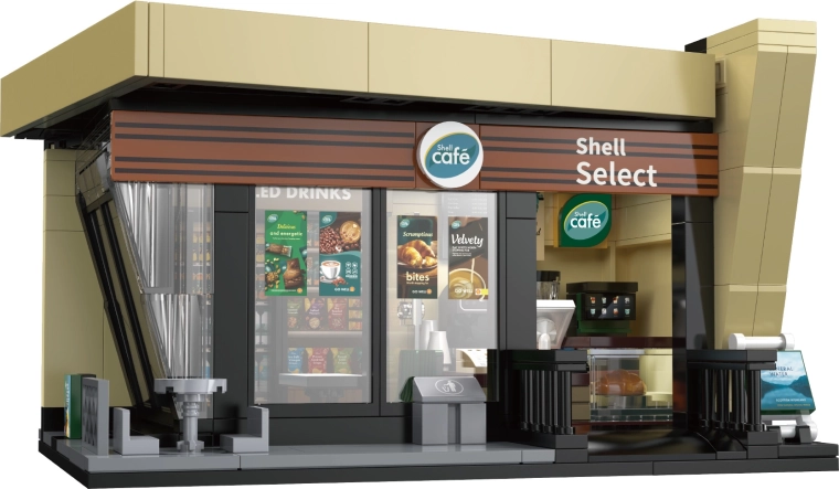 Autentický vzhľad Shell Café