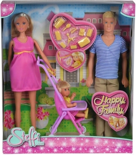 Bábika Steffi Love Happy Family Set