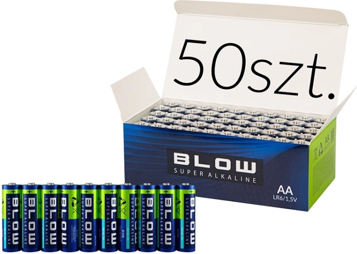 Alkalické batérie AA (LR6) BLOW super alkaline - 50 kusov