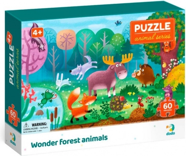 Puzzle Biomy lesné zvieratá 60 dielikov