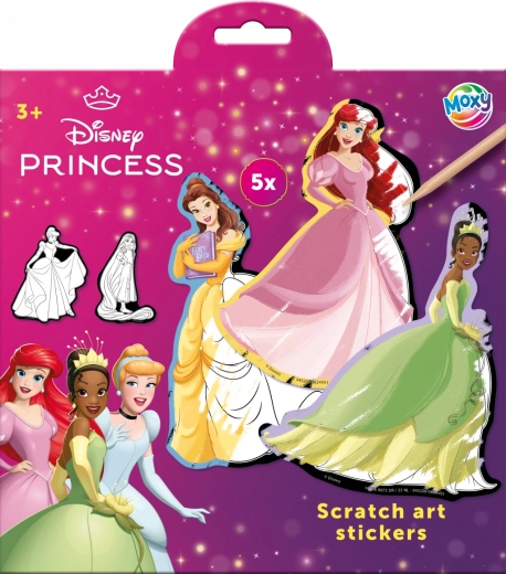 Vyškrabovacie nálepky Disney Princezné 5 ks