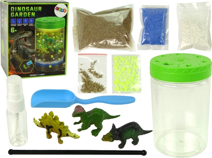 Svetelná dekorácia Dino záhrada v pohári