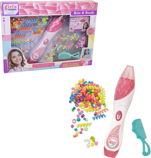 Súprava na zapletanie korálikov do vlasov