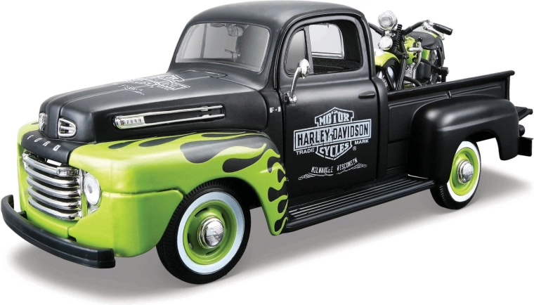Maisto Harley-Davidson custom 1948 Ford F-1 pickup s motocyklom 1948 FL Panhead 1:24