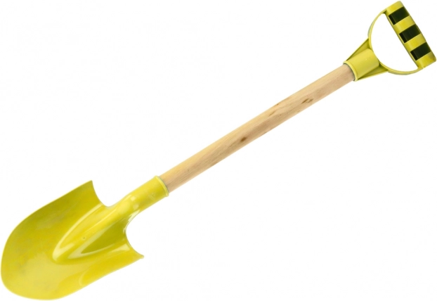 Lopatka na piesok Drevená rúčka Pastelovo žltá 60 cm