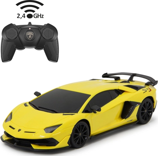 Jamara Lamborghini Aventador SVJ RC auto 1:24, žlté, 2,4 GHz