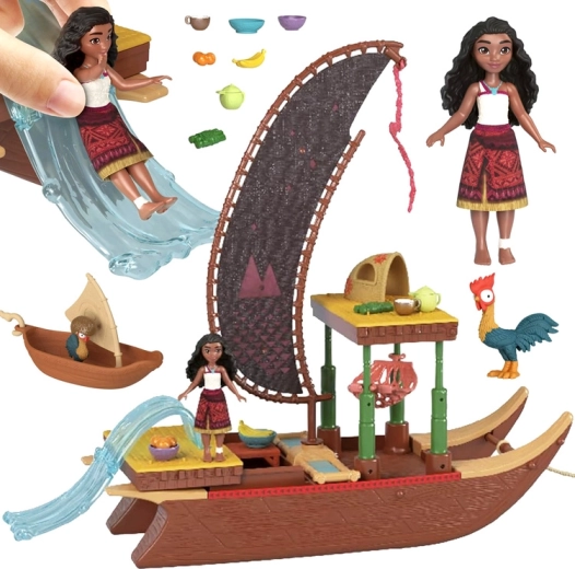 Mattel Disney Vaiana 2 loď Vaiany s bábikou a doplnkami