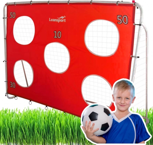 Futbalová tréningová bránka s cieľovou sieťou červená 213x152x75 cm