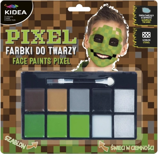 Sada farieb na tvár Kidea Minecraft Pixel - 1 kus