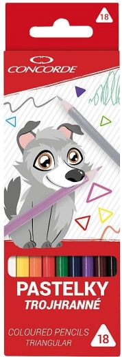Trojhranné pastelky CONCORDE 18 farieb