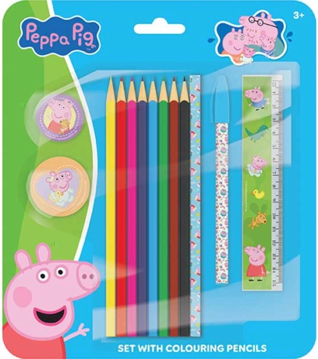 Písací a kresliaci set Prasiatko Peppa s pastelkami