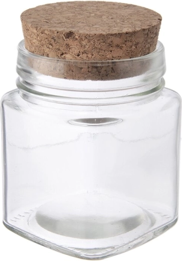 Sklenená dóza s korkovou zátkou 160 ml