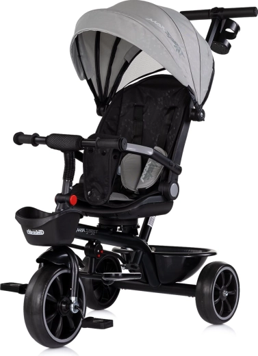 Chipolino trojkolka so strieškou Max Sport 2v1 charcoal