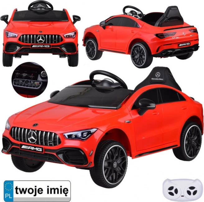 Detské elektrické auto Mercedes AMG CLA 45s s hojdačkovým efektom – Červená