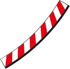 Vnútorné krajnice pre klopenú zákrutu 3/30° pre autodráhy Carrera Evolution, Digital 132 a Digital 124