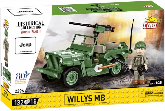 Stavebnica Jeep Willys MB 132 dielov
