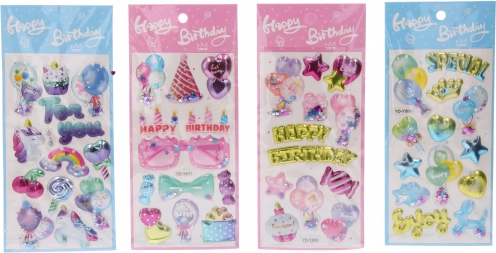 Dekoratívne nálepky s glitrom 22x9,5 cm
