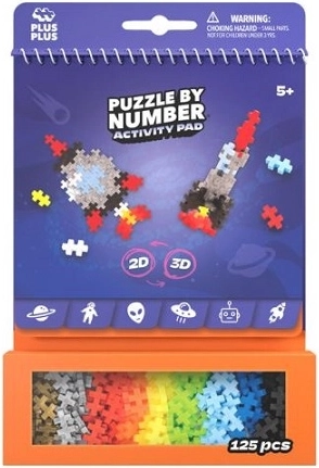Plus-Plus Activity Pad Puzzle by Number vesmírna stavebnica 2D/3D, 125 dielikov