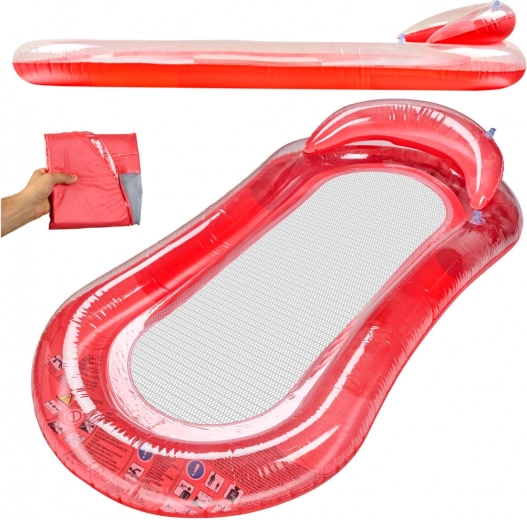 Nafukovacia matrac s opierkou a sieťkou na vodu červená Bestway