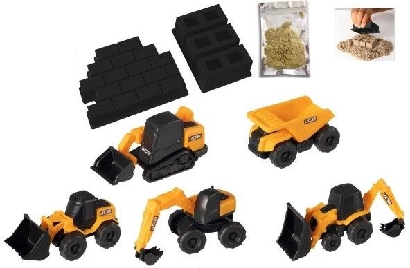 5 mini strojov JCB v jednom balení