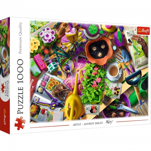 Puzzle 1000 dielikov – Upratovanie na záhrade TREFL