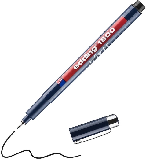 Popisovač edding 1800 čierny 0,3 mm