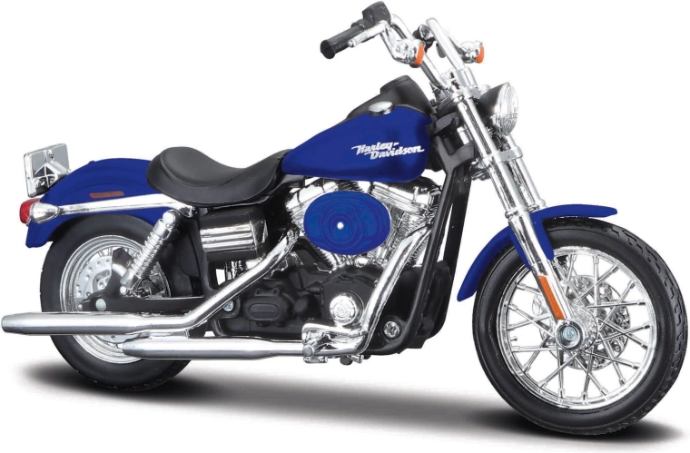 Maisto Harley-Davidson 2006 Dyna Street Bob modrý motocykel 1:18
