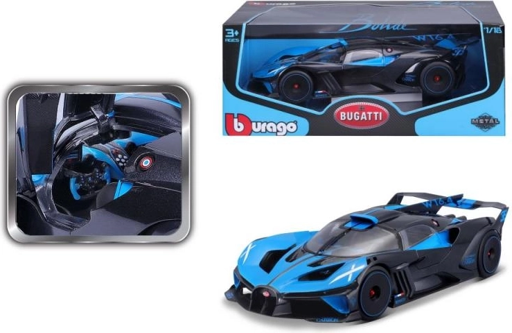 Model Bugatti Bolide modro/čierny 1:18