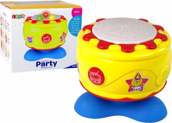 Veľký interaktívny hudobný bubon so svetlami 19 cm