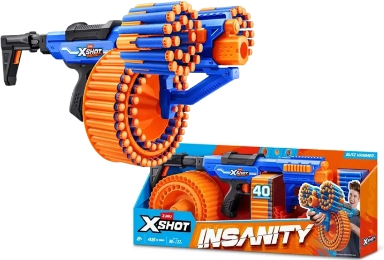 ZURU X-SHOT Insanity blitz hammer penový blaster - 1 kus
