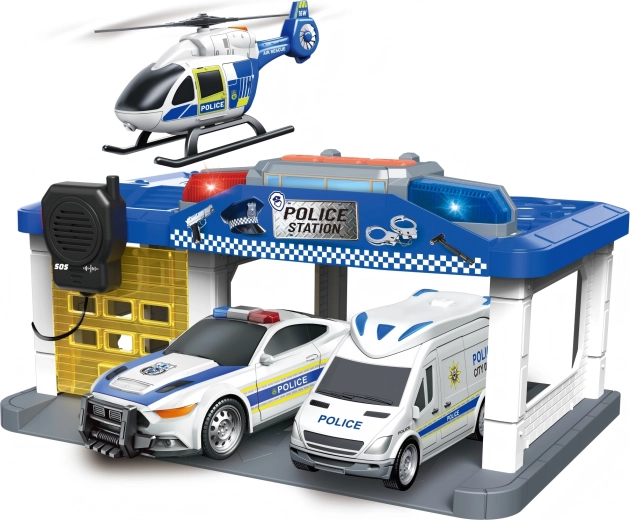 Policajná stanica s helikoptérou so svetlom a zvukom