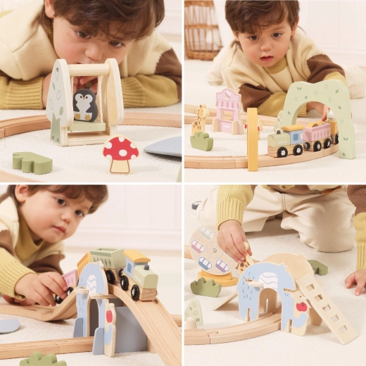 Bezpečné drevo a jemné pastelové farby