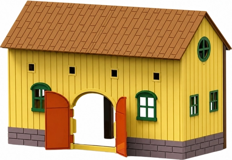 Stajňa s otváracími bránami pre realistickú hru