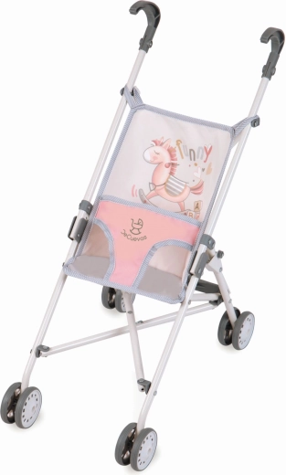 Skladací kočík pre bábiky golfové palice FUNNY 56 cm